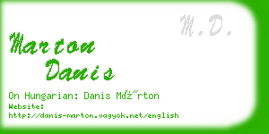 marton danis business card